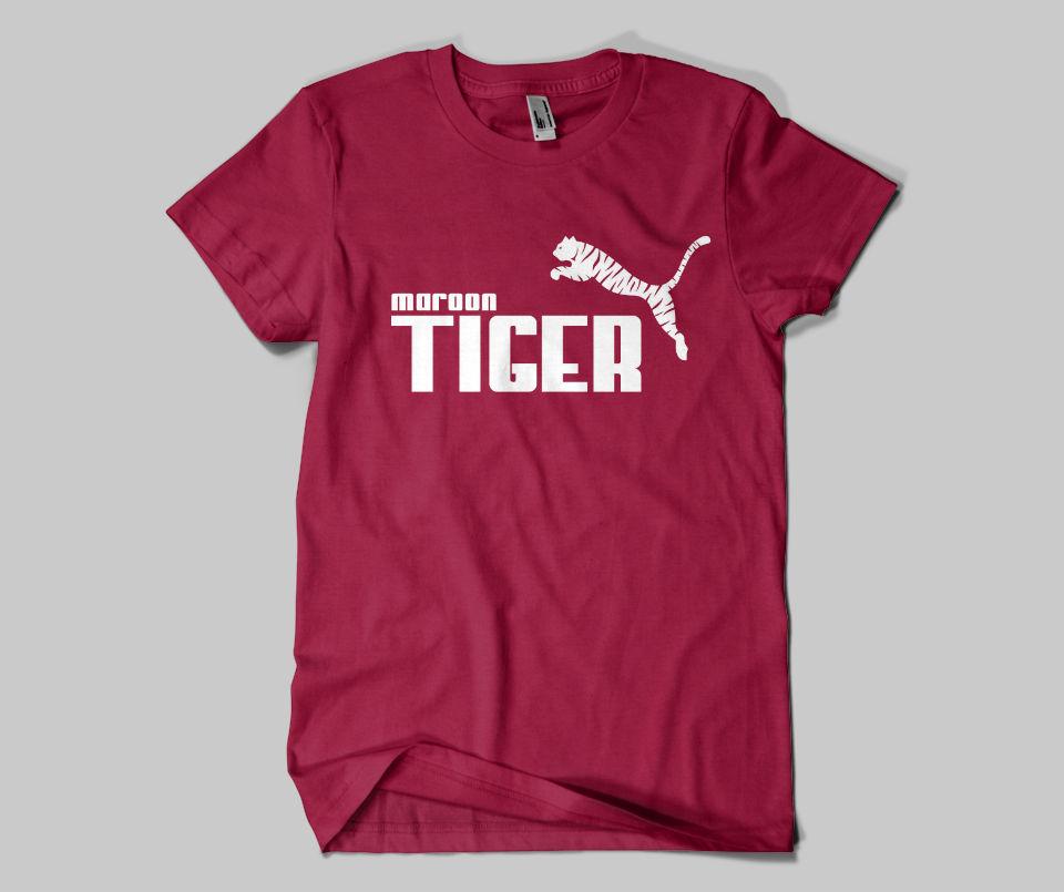 Maroon Tiger Tee