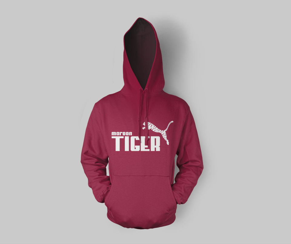 Maroon Tiger Hoodie